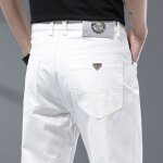 Pantalon blanc homme 97%coton coupe droite faible stretch Pantalon blanc homme 97%coton coupe droite faible stretch