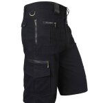 Pantalon court ample et droit pour homme ecelen - coton - short de travail multi - poches grande taille ...
