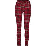 Pantalon femme grandes tailles - urban classic - skinny - tartan rouge / noir - 71% viskose - 260 gsm ...