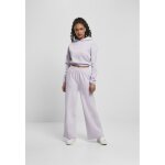 Pantalon femme - urban classics - straight pin tuck - violet lila - taille �lastique - poches lat�rales ...