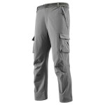 Pantalon homme cargo leger multipoches coupe - vent extensible respirante - gris