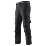 Pantalon homme cargo leger multipoches coupe - vent extensible respirante - noir
