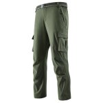 Pantalon homme cargo leger multipoches coupe - vent extensible respirante - vert militaire Pantalon homme cargo leger multipoches coupe - vent extensible respirante - vert militaire