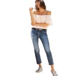 Pantalon jeans boyfit femme le temps des cerises sea 200 / 43