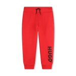 Pantalon de jogging enfant hugo en molleton gratt rouge