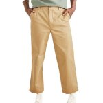 Pantalon large marron homme dockers cropped