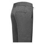 Pantalon en lin homme ete leger business taille elastiquee grande taille coupe droite - gris Pantalon en lin homme ete leger business taille elastiquee grande taille coupe droite - gris