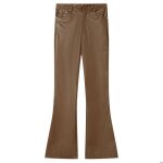Pantalon en simili cuir femme sixth june flare