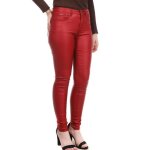 Pantalon skinny enduit rouge monday premium