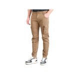 Pantalon le temps des cerises homme cargo marron synthtique