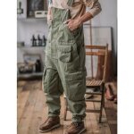 Pantalon de travail amricaine rtro ecelen - pantalon ample multipoches - vert