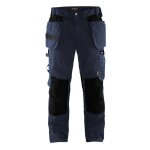 Pantalon de travail artisan blaklader polycoton multipoches - marine fonc� / noir