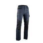 Pantalon de travail bicolore multipoches lma calamine - bleu fonc�