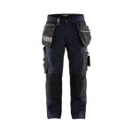 Pantalon de travail multipoches flottantes artisan blaklader stretch - marine fonc� / noir