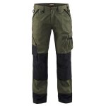 Pantalon de travail paysagiste blaklader polycoton - vert arme / noir