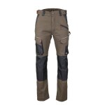 Pantalon de travail avec poches genouill�res lma sonique - marron / noir