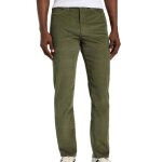 Pantalon en velours slim kaki homme lee mercantile