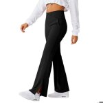 Pantalon de yoga femme fluide taille haute jambe large legging de jogging avec poches pour fitness sport ...