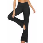 Pantalon de yoga femme legging �vas� booucut pantalons fluide taille haute leggings de sport