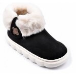 Pantoufles bottines fille chaudes et l�g�res mp9760 noir
