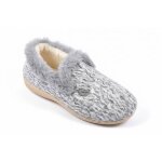 Pantoufle charentaise femme hiver d867 gris