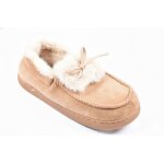 Pantoufles charentaises femme velours md10154 camel