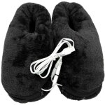 Pantoufles chauffantes lectriques usbchauffe - pieds en pelucheprotection contre la surchauffehivernoir ...