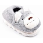 Pantoufles enfant animaux 3d ultra douces mp9758 gris