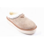 Pantoufles femme hiver mule style scandinave nd10882 taupe
