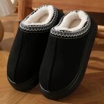 Pantoufles d?hiver pour femme et homme?doublure chaude en peluche?semelle antidrapante eva?style confortable ...