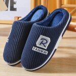 Pantoufles homme en velours ctel?chaussons chauds et confortables avec semelle antidrapante?modle ...