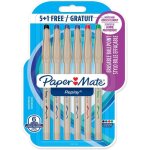 Paper mate replay stylo bille effaable - pointe moyenne (10 mm) - couleurs assorties - lot de 6