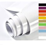 Papier adhesif pour meuble blanc brillant 40x300cm stickers meuble vinyle autocollants chambre cuisine ... Papier adhesif pour meuble blanc brillant 40x300cm stickers meuble vinyle autocollants chambre cuisine ...