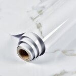 Film adh�sif meuble effet marbre gris / blanc 40 x 500 cm ? pvc imperm�able autocollant d�coratif