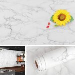Papier adhesif pour meuble marbre - aqsacokiya - 60cm x 5m - blanc - imitation pierre et brique - adhésive ... Papier adhesif pour meuble marbre - aqsacokiya - 60cm x 5m - blanc - imitation pierre et brique - adhésive ...