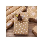 Papier cadeau nol kraft 5 rouleaux marron pais cologique rtro naturel emballage traditionnel chic ...