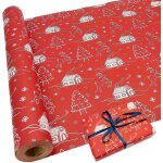 Papier cadeau noël recyclable 10mx50cmmotifs sapins / étoiles rouges (colle écologique inclusecertifié ... Papier cadeau noël recyclable 10mx50cmmotifs sapins / étoiles rouges (colle écologique inclusecertifié ...