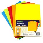 Papier couleur a4 - d. rect - 960137 - lot de 250 feuilles - 5 couleurs - idal pour photocopieur