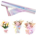 Papier demballage cellophane 80cm * 15m papier demballage en cellophane  film iris papier cellophane ...