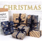 Papier demballage de nol bleudcoration de cadeau de nol papier cadeau cratif en forme de flocon de ...