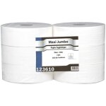 Papier hyginique maxi jumbo - pure ouate blanche 2x17g / m - pack de 6 rouleaux - t320 mtres - dimension ...