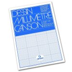 Papier millimetre - papier specifique canson - 200067107 - bloc 50 feuilles de papier millimetre bleu ...