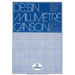 Papier millimetre - papier specifique canson - 200067111 - bloc 50 feuilles de papier millimetre bleu ...