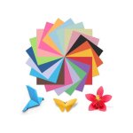 Papier origami - moinkerin - 300 feuilles - 15x15 cm - 70g / m� - 20 couleurs double face