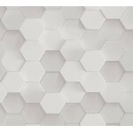 Papier peint 3d optique autocollant - papier peint g�om�trique gris argent� - papier peint graphique ...