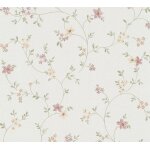 Papier peint fleuri autocollant - papier peint style maison de campagne - papier peint � fleurs rose ...