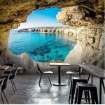 Papier peint grotte mer 3d soie décoration murale xxl poster trompe l oeil tableaux muraux pour salon ... Papier peint grotte mer 3d soie décoration murale xxl poster trompe l oeil tableaux muraux pour salon ...