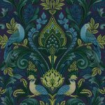 Papier peint intiss� a67802 papier peint fleurs / floral 0. 53 x 10. 05 m grandeco arcadia vert
