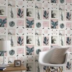 Papier peint cadres maddy or rose 1005x52cm