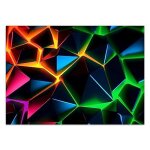 Papier peint intiss� - effet n�on pour gaming room 100x70 cm - moderne d�coration murale - effet 3d - ...